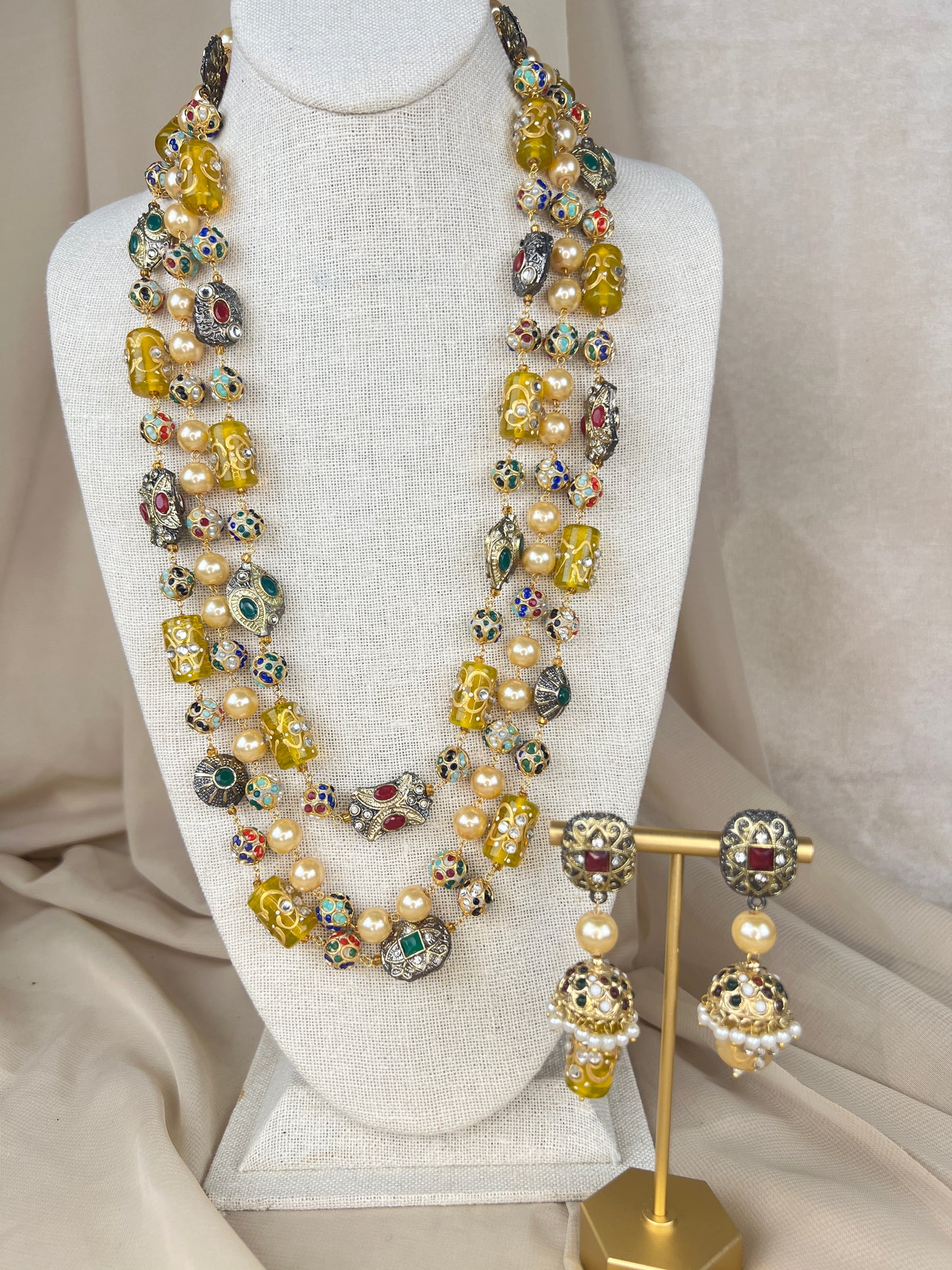 Pearl Kundan Layer Mala | Haar | Neckace Set