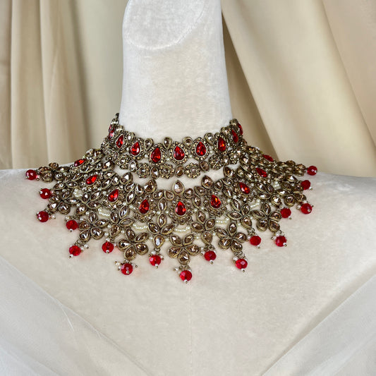 Double Choker Semi Bridal Set