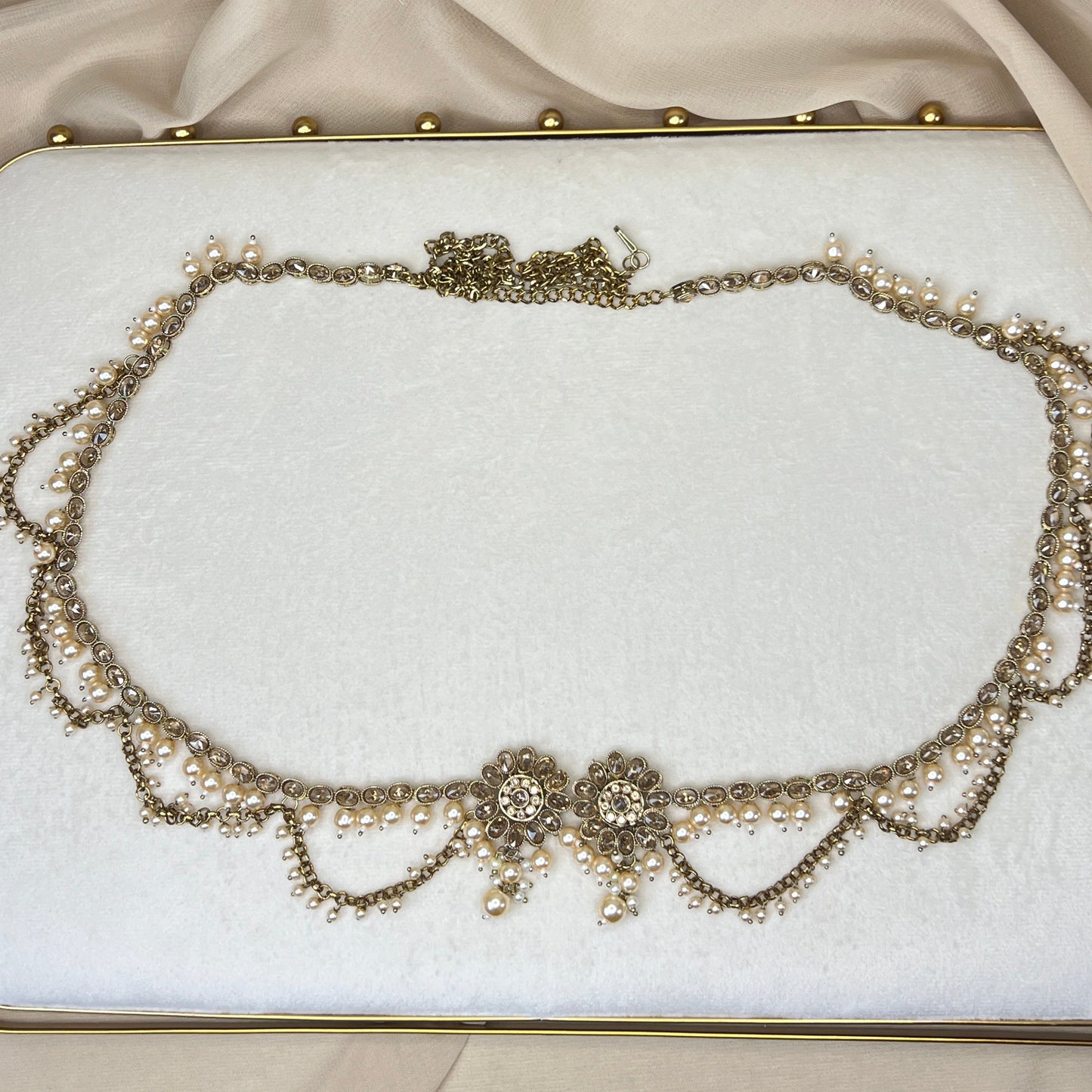 Flower Pearl Hip Chain | Waist Chain | Kamarbandh | Kamar Patta