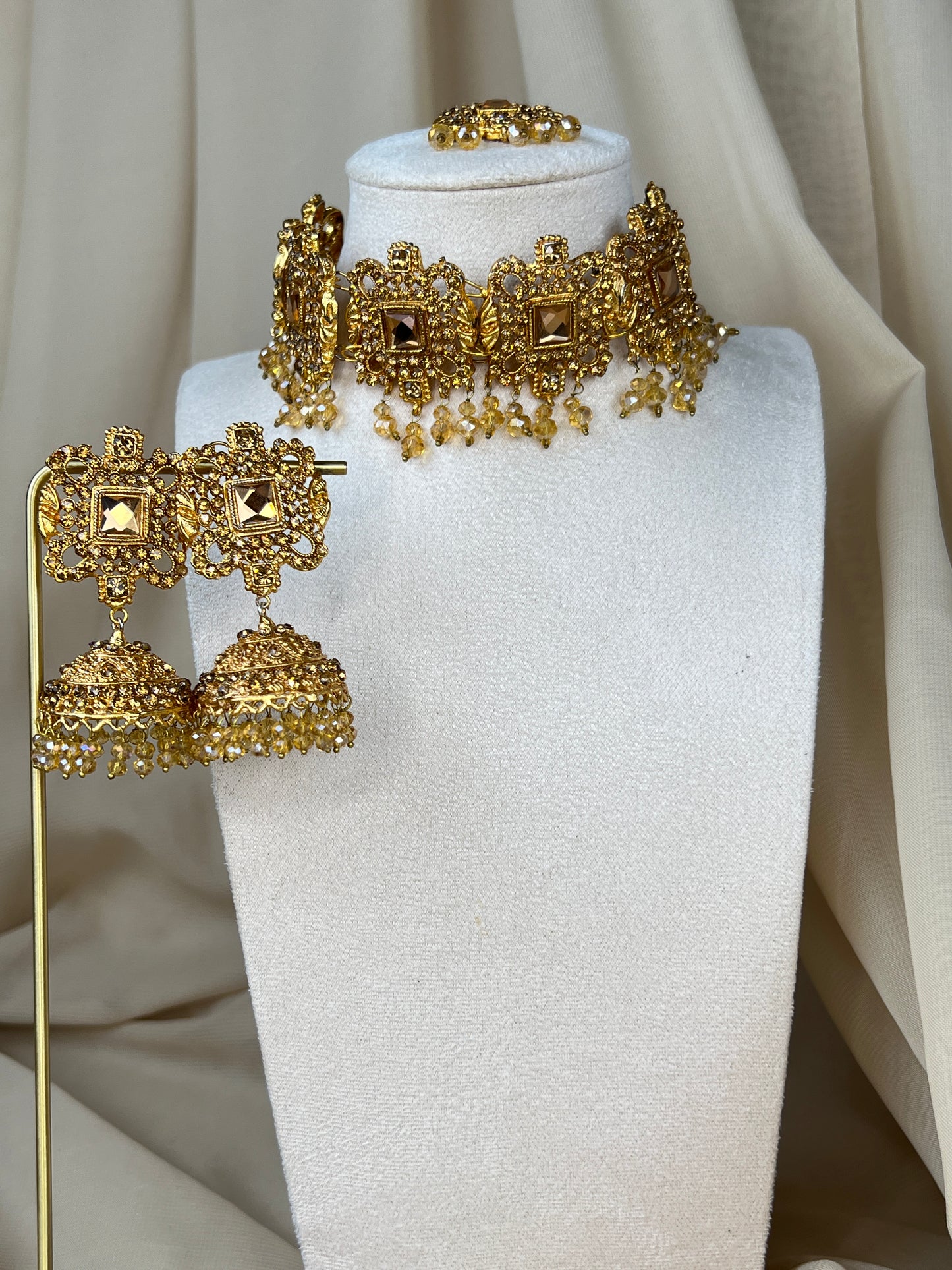 Pakistani Style Gold Choker Set