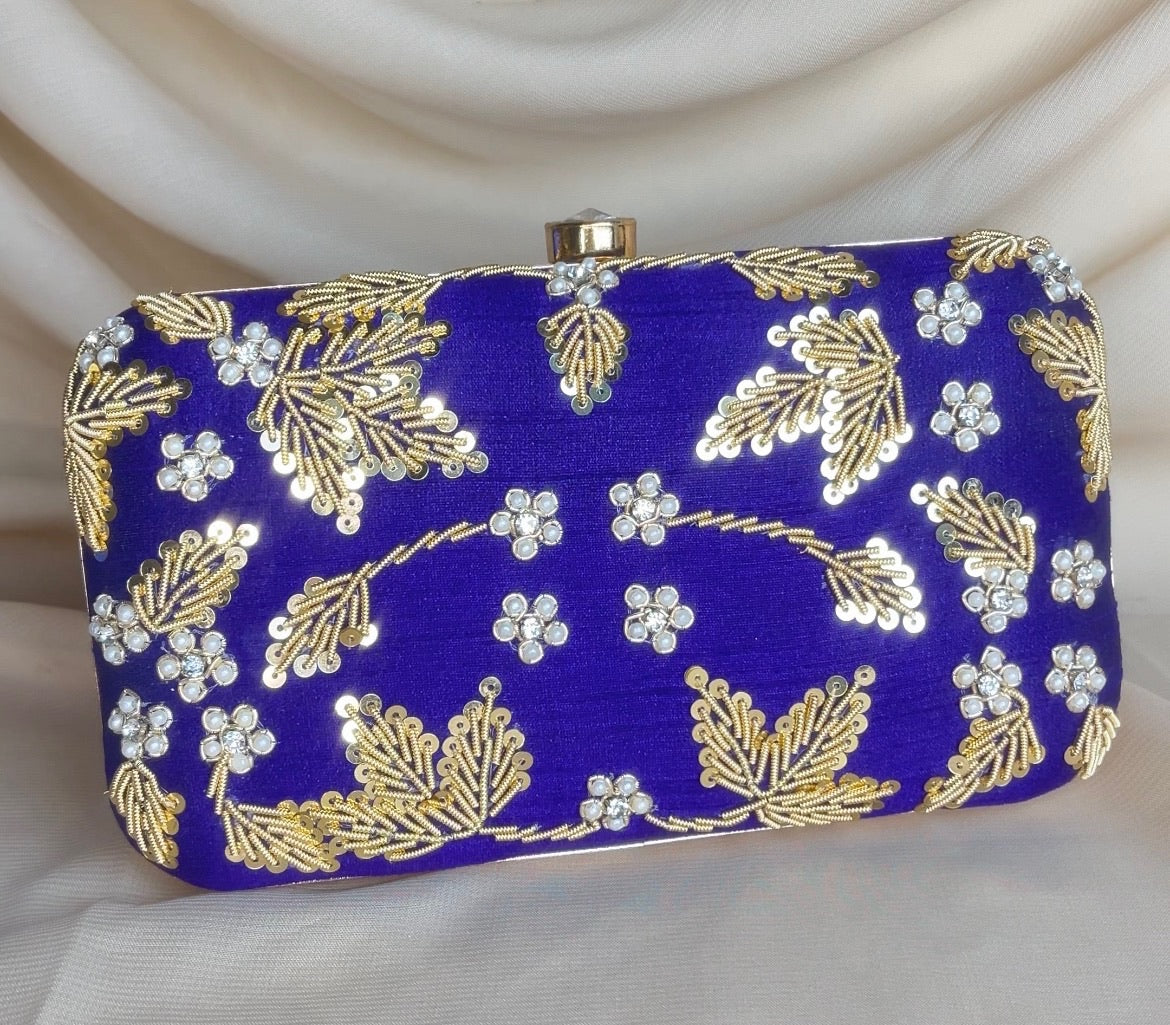 Embroidered Rectangle Clutch