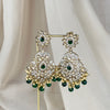 Green & Gold Large Earrings
