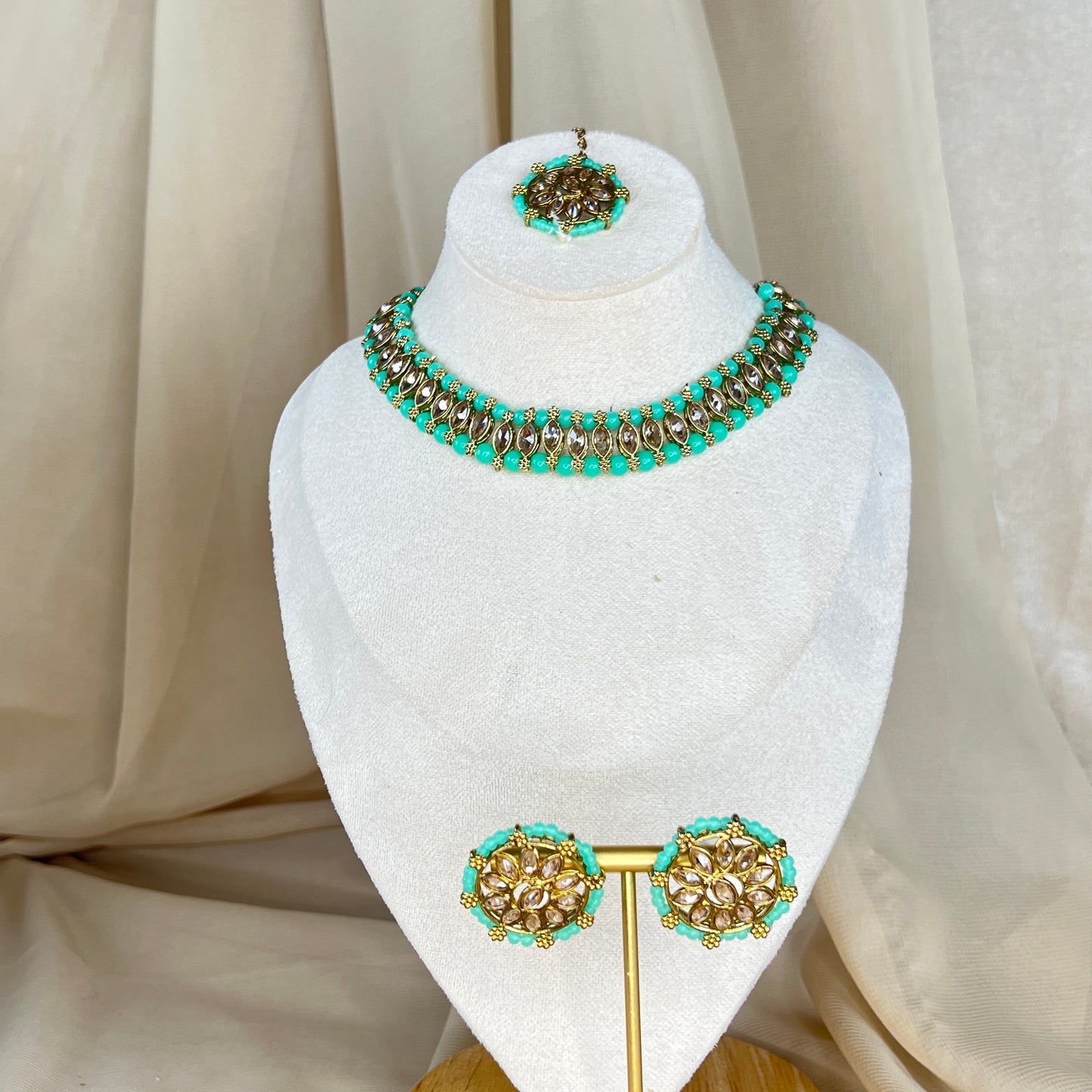 Dainty Necklace Set with Studs