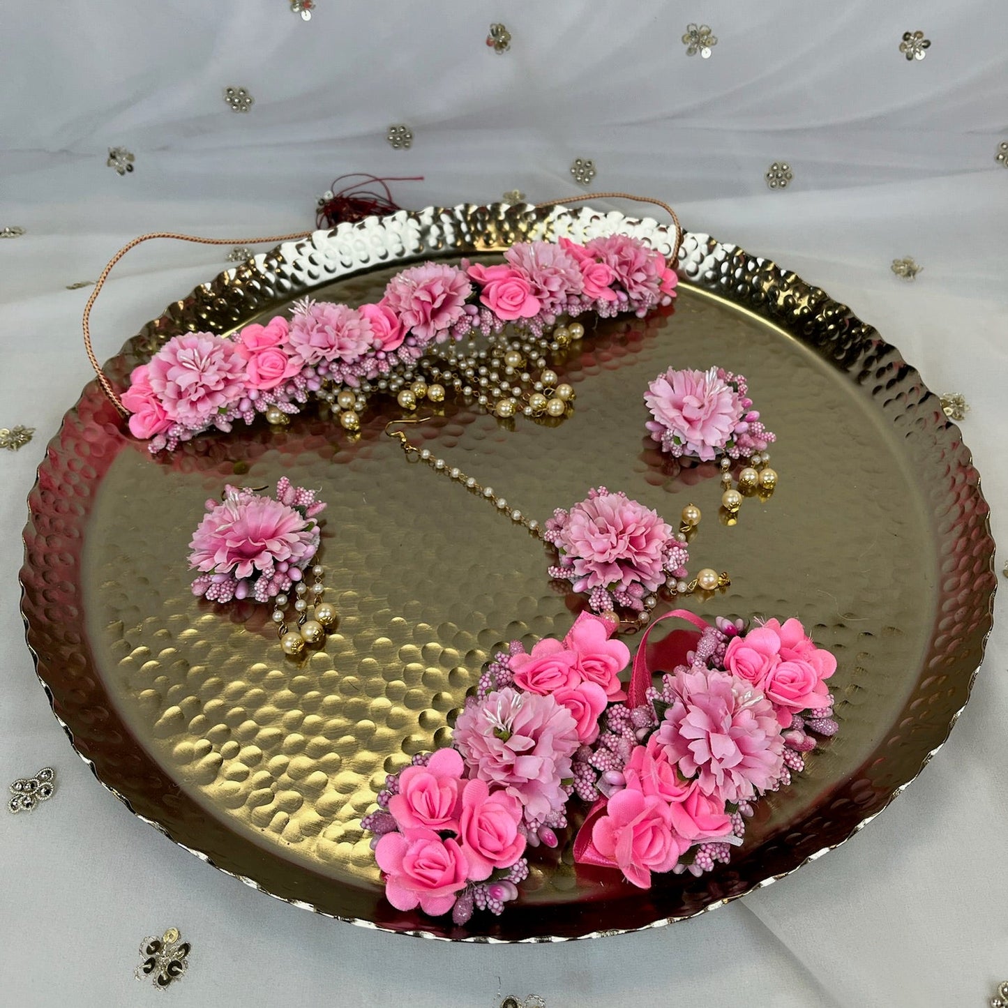 Floral | Faux Flower Choker set w/ and ring bracelets