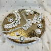 White and Pearl Floral Necklace Set