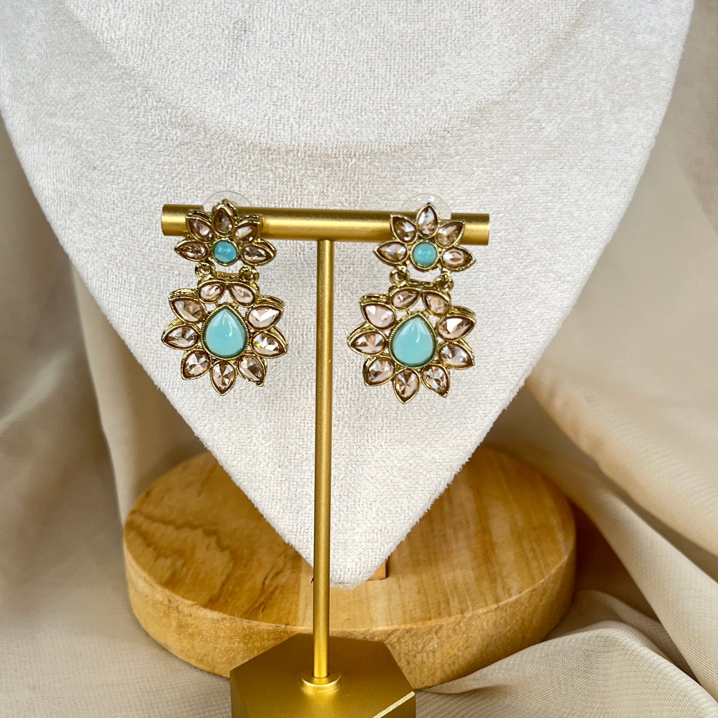 Flower Polki Necklace Set