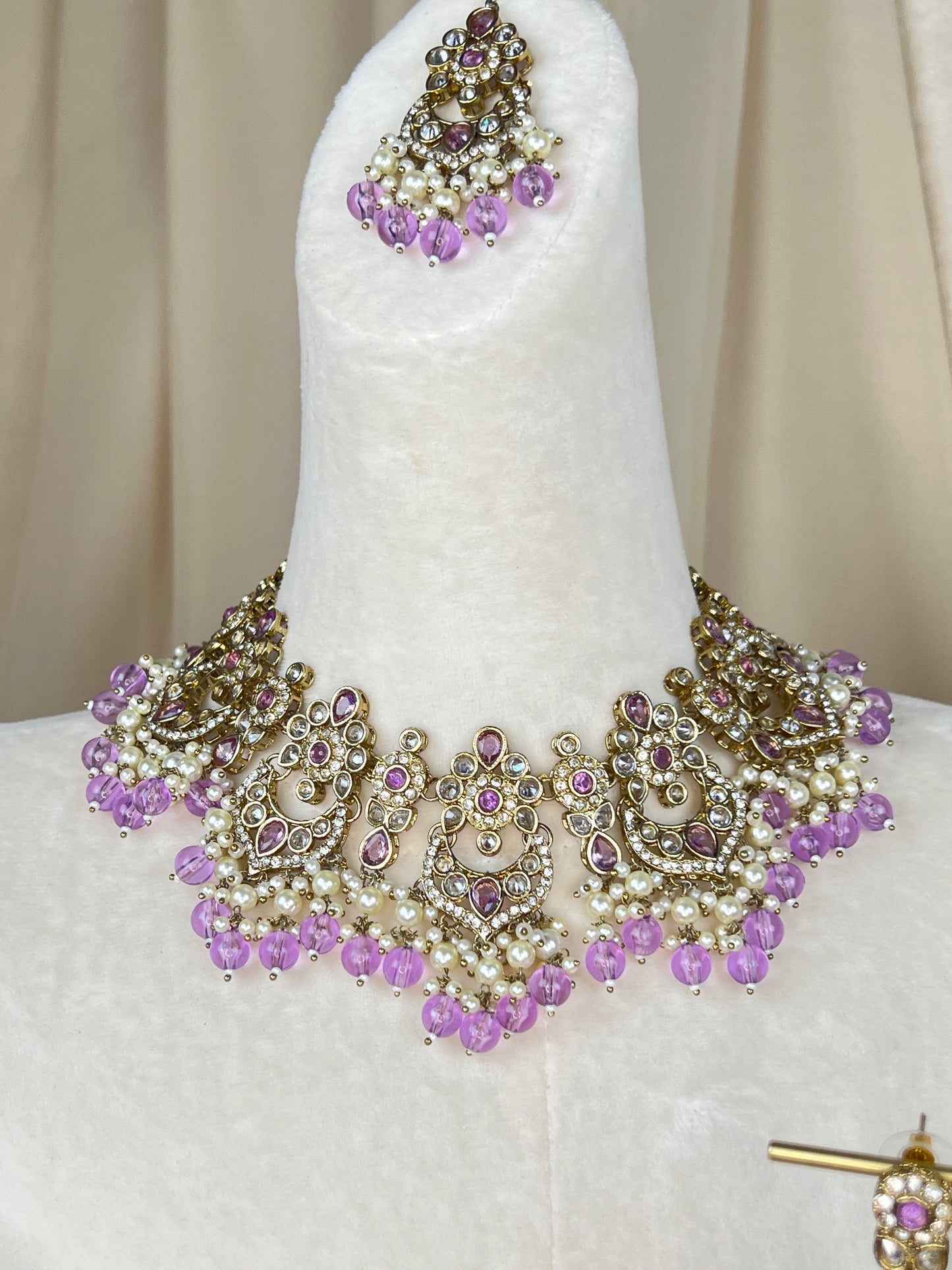 Polki Diamond Semi Bridal Set