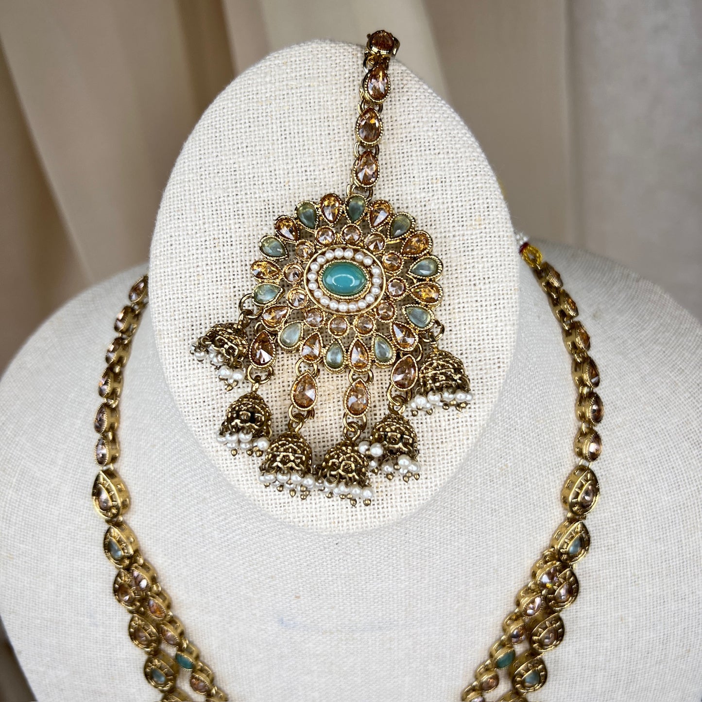 Polki Jhumka Long Necklace Set | Mala | Haar