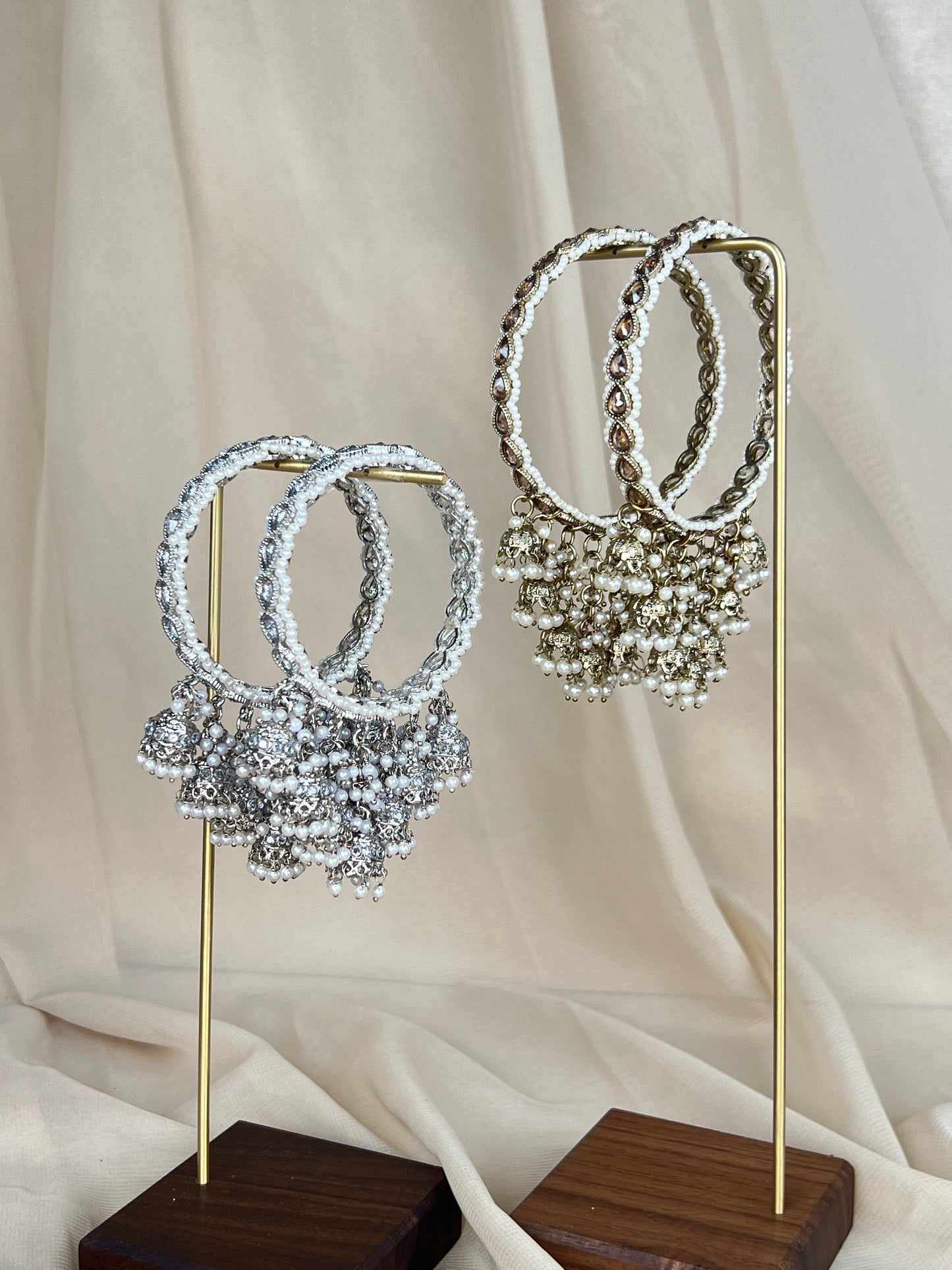Small Jhumka Style Pearl Bangle
