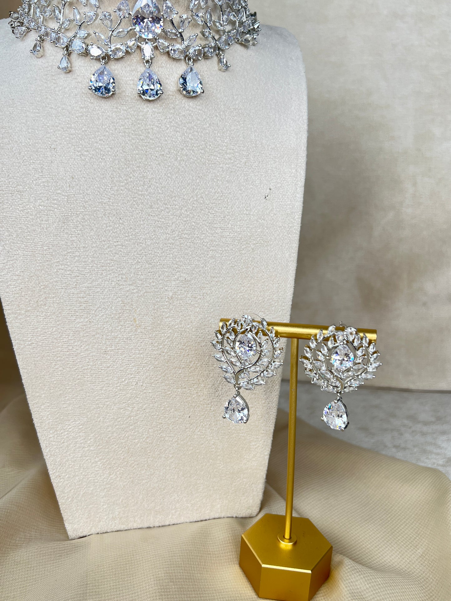 American Diamond | AD | Choker Necklace Set
