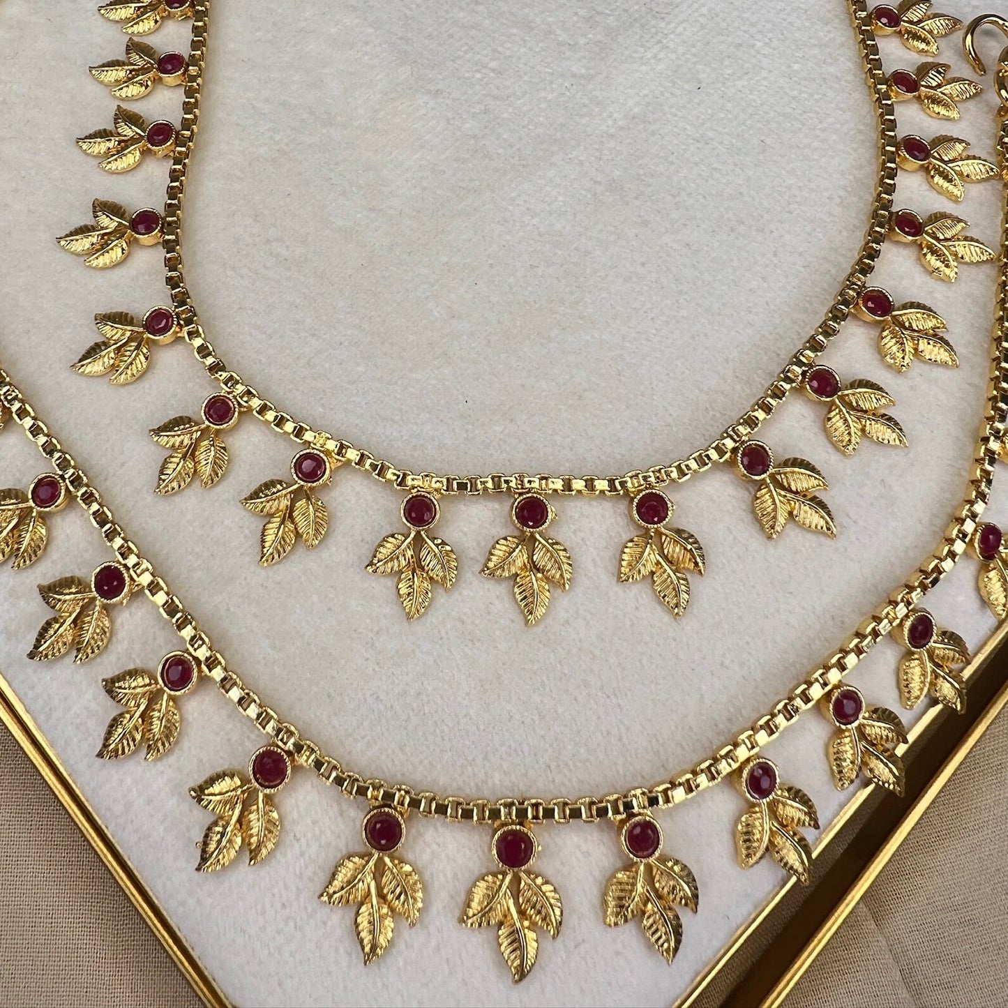 Dainty Gold Polki Payal | Anklet