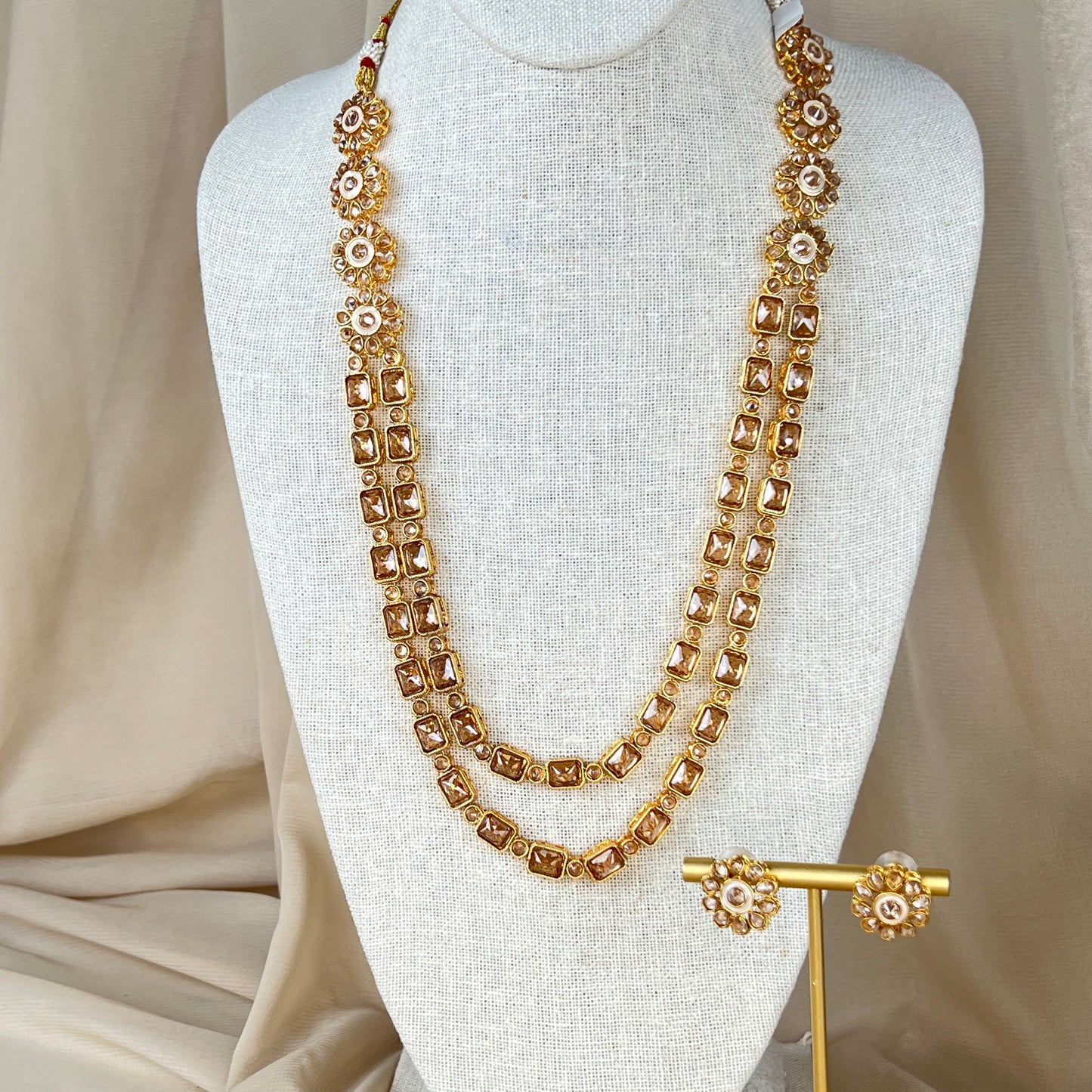 Long Mala | Haar | Necklace Set w/ Studs