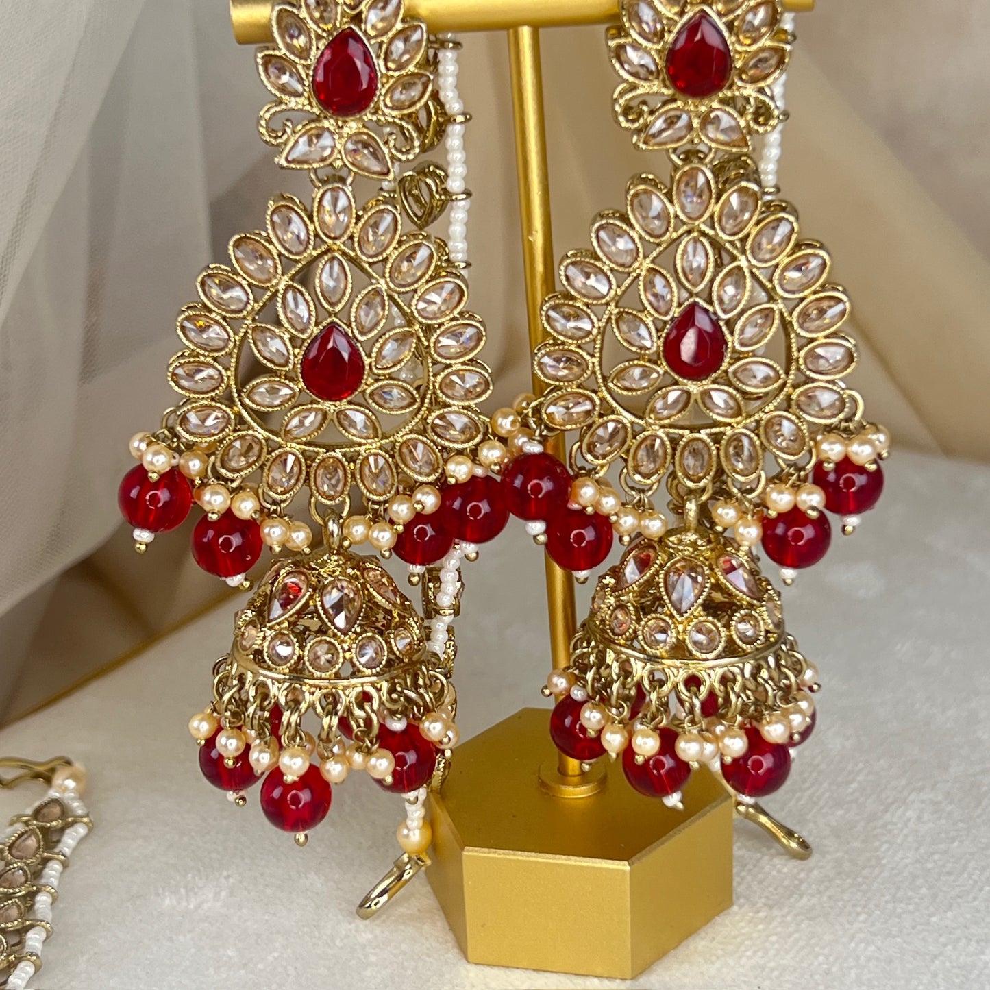 Large Semi Bridal Choker Bib Set