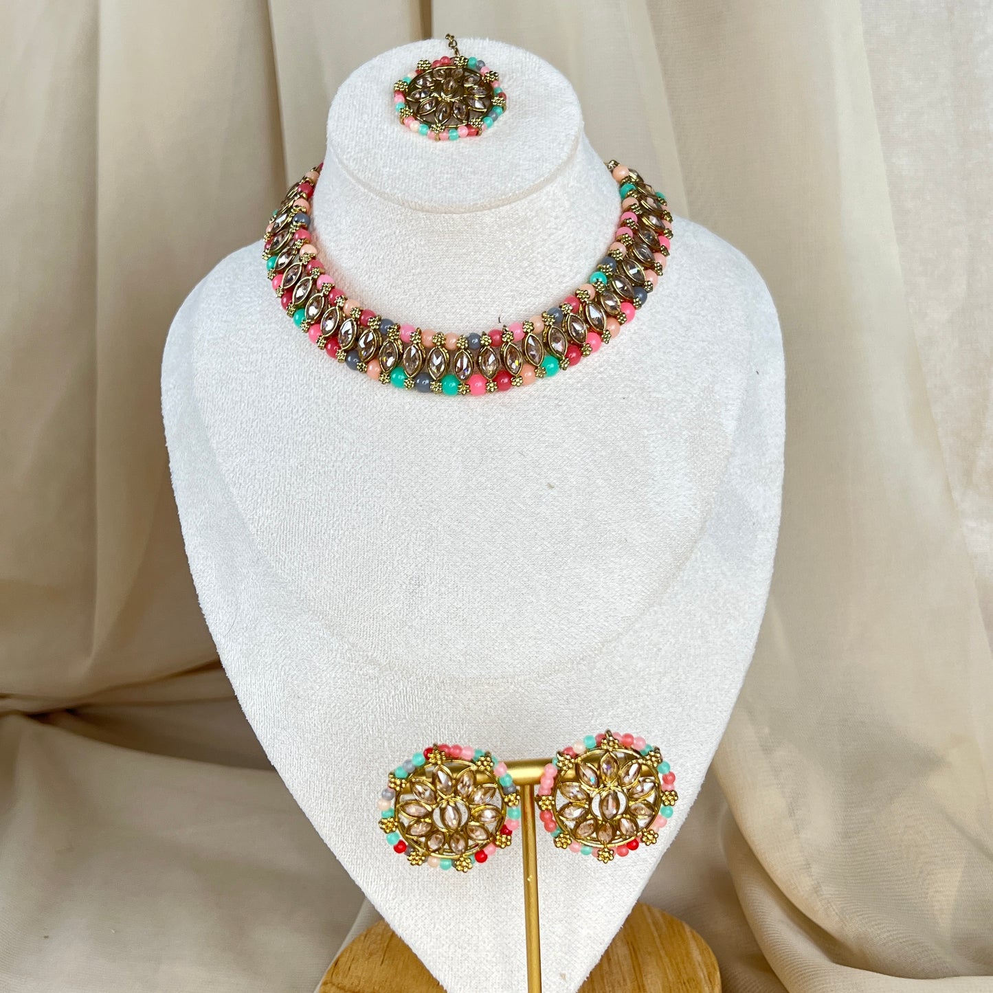 Dainty Necklace Set with Studs