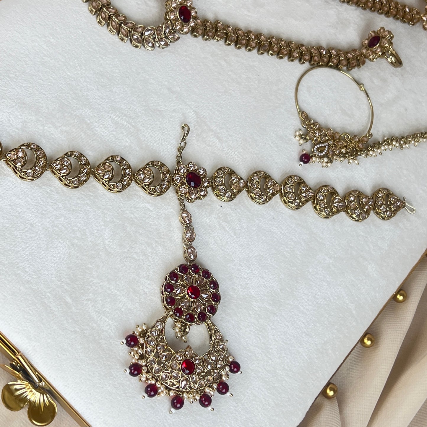 Maroon Full Bridal Set
