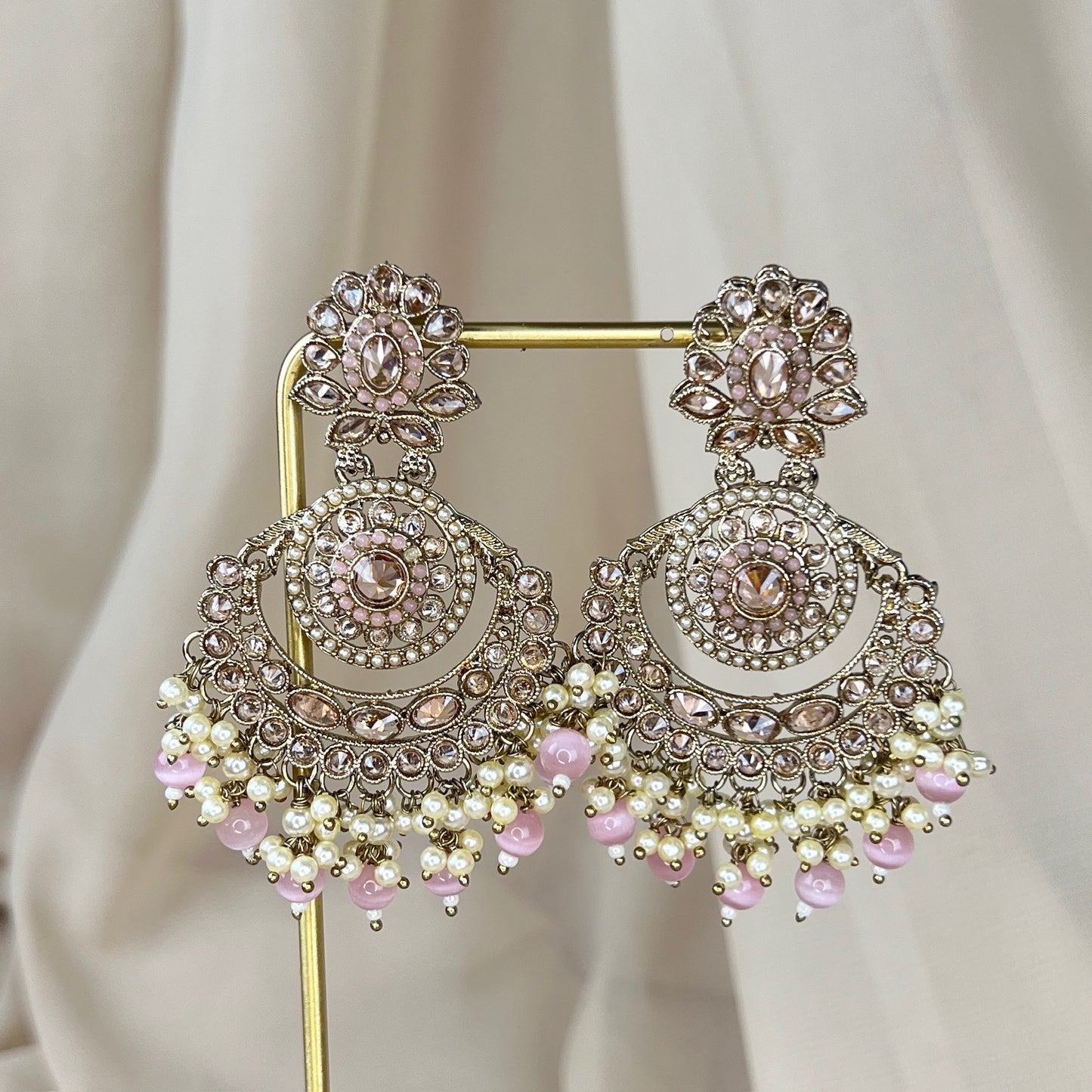 Large Chandelier Polki Earrings