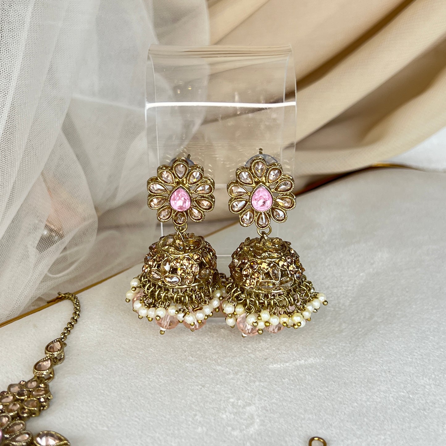 Double Choker Semi Bridal Set