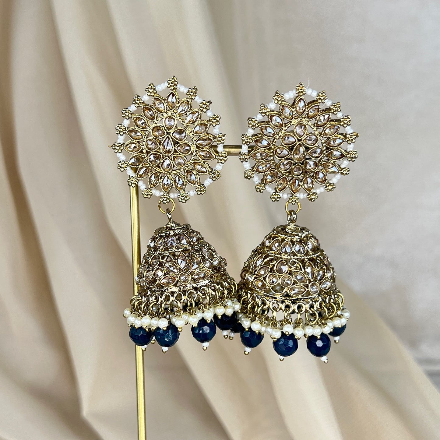 Statement Jhumka Polki Earrings