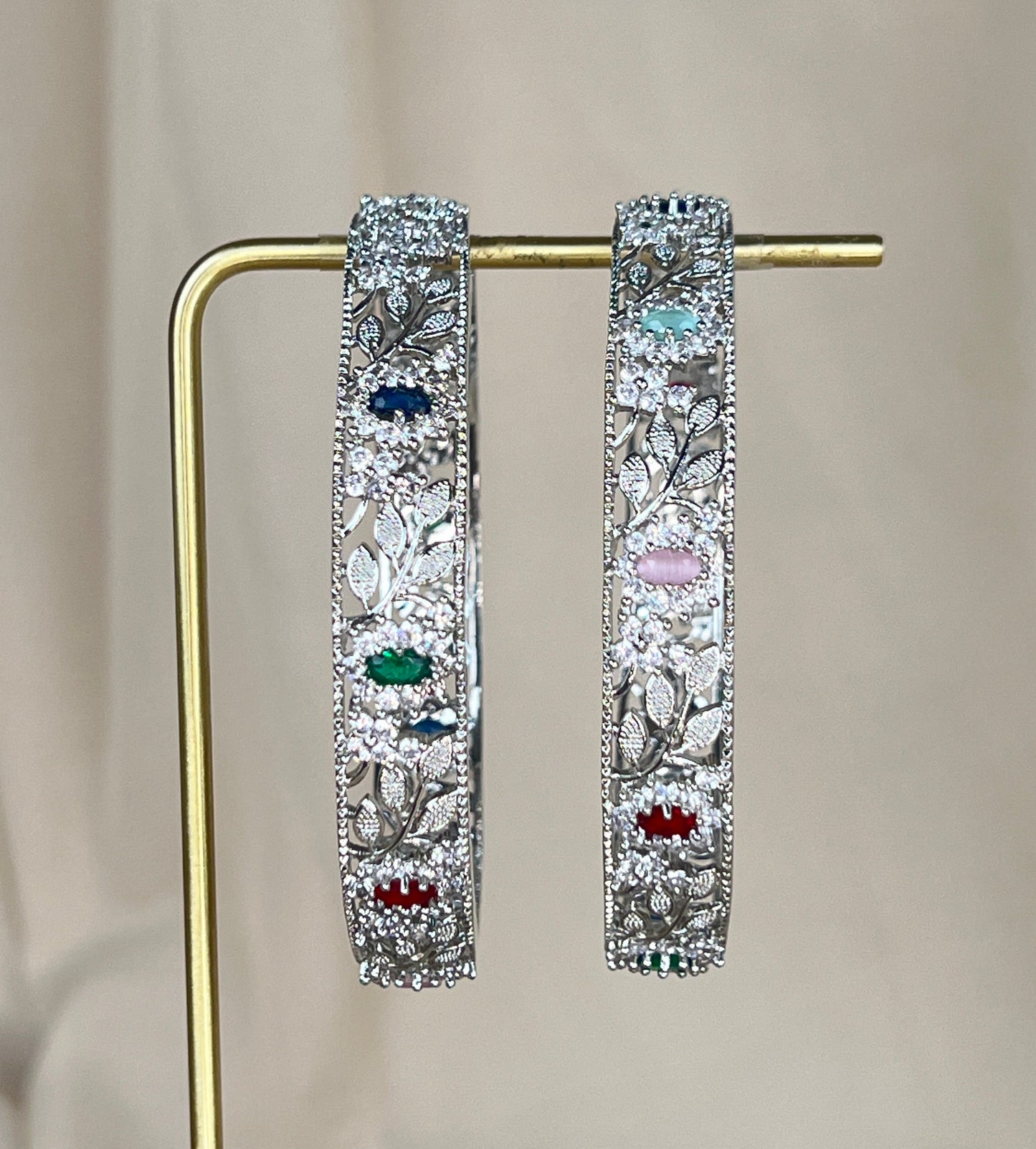 American Diamond Multicolor | AD | Bangle Pair