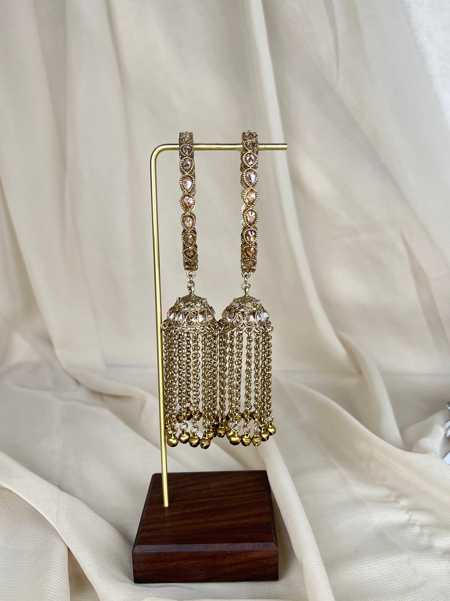 Gold Jhumka Ghungroo Bangle Pair