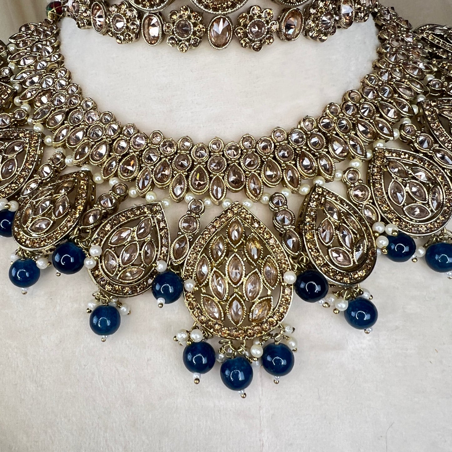 Double Choker Semi Bridal Set