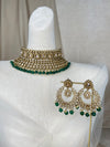 Emerald Semi Bridal Choker Set