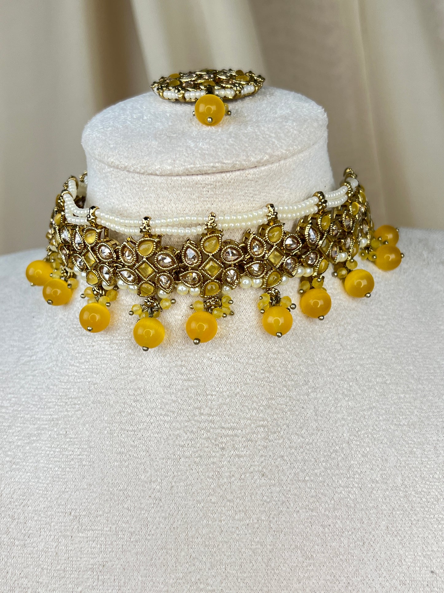 Polki Pearl Choker Set