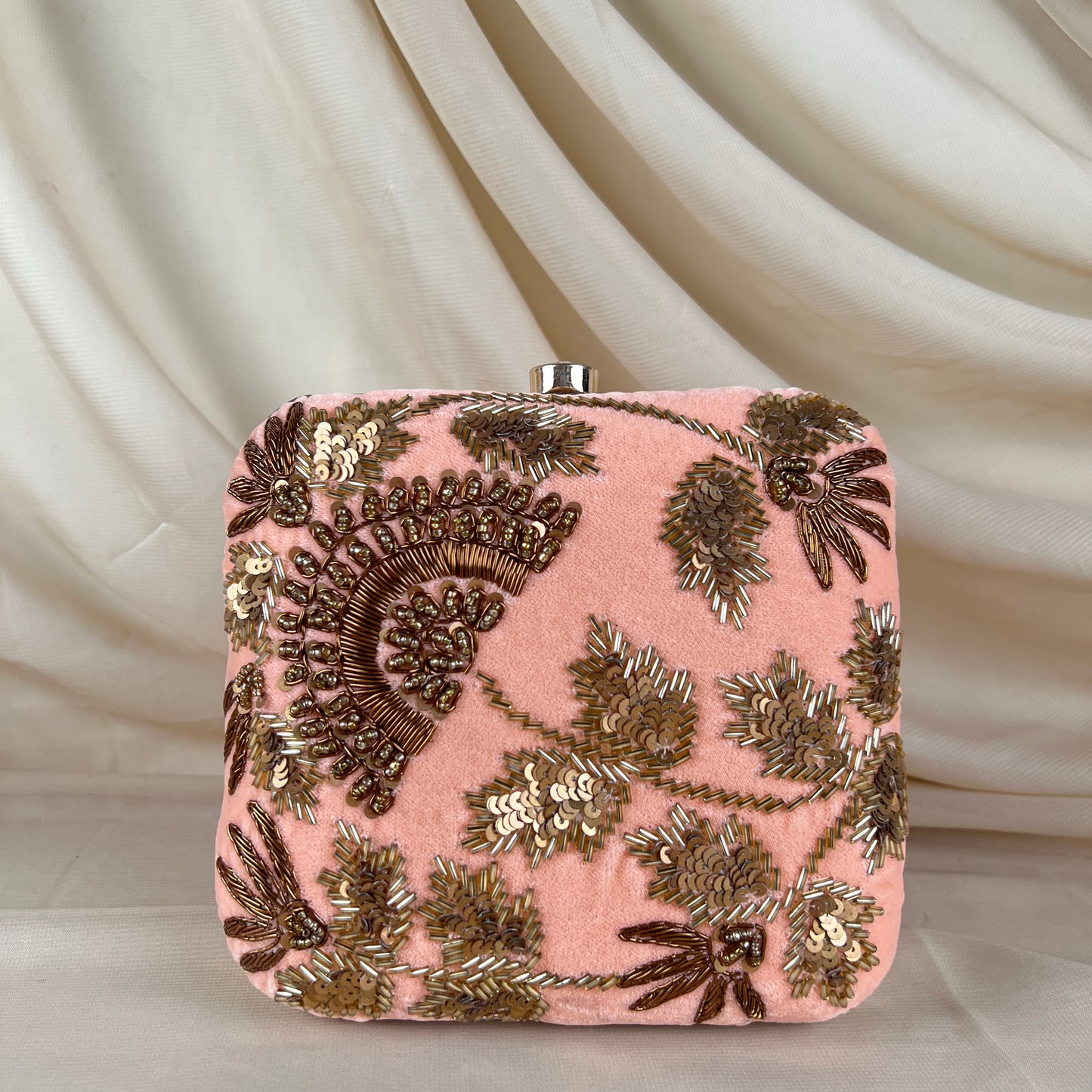 Square Emroidered Clutch