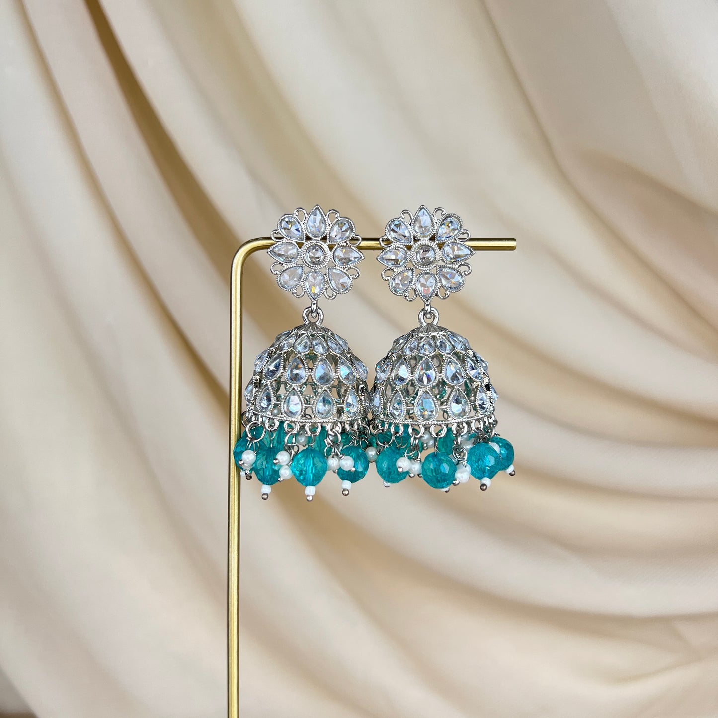 Polki Jhumka Earrings