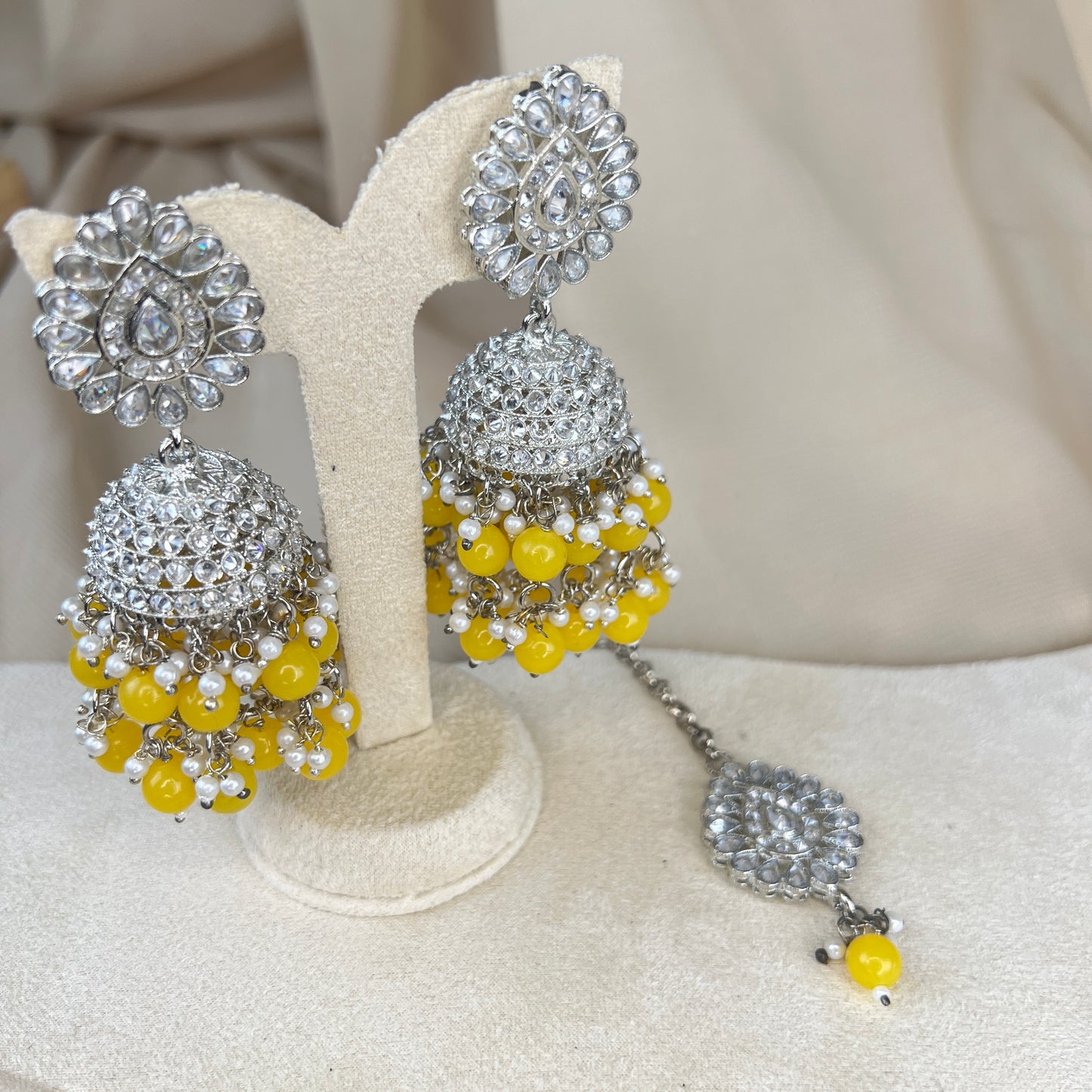Large Jhumka Earring and Tikka Set