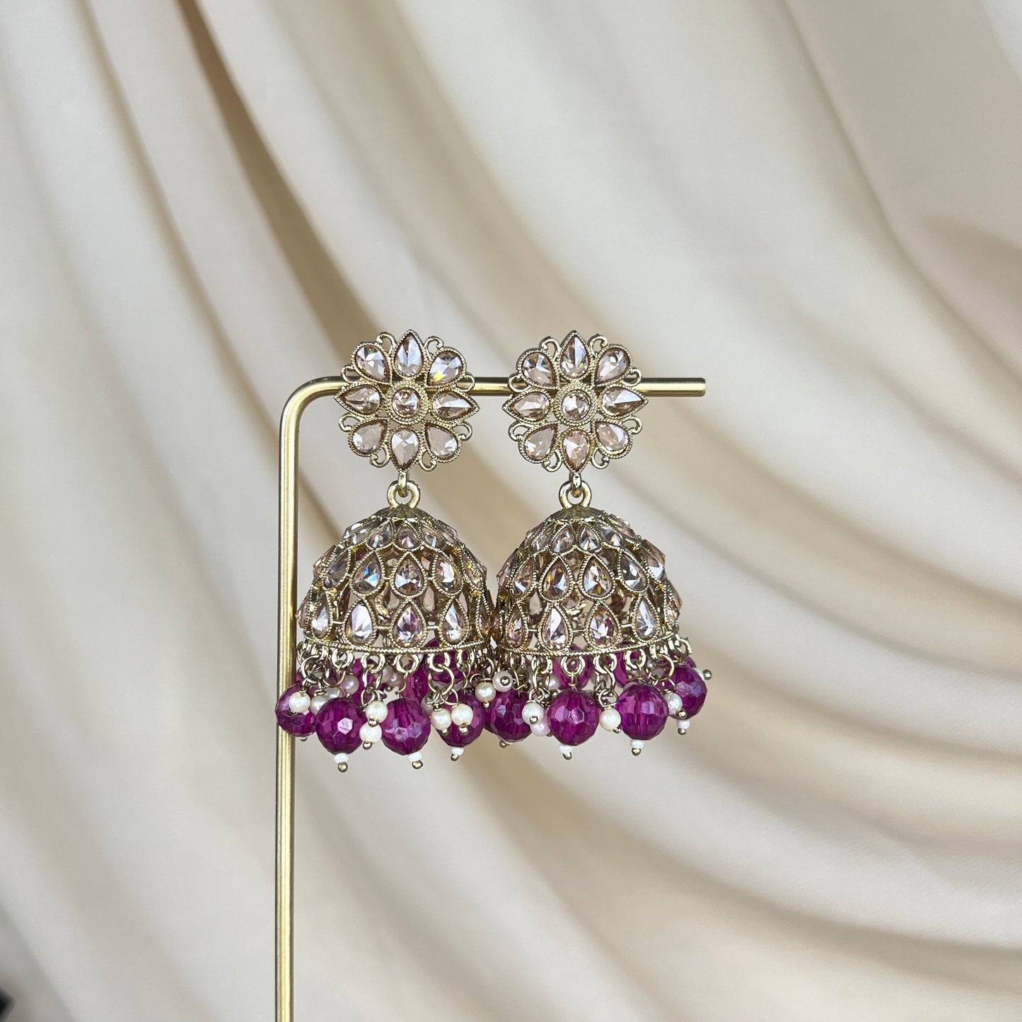 Polki Jhumka Earrings