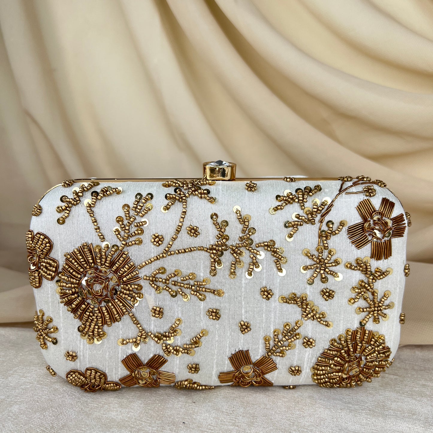 Beaded Embroidered Rectangle Clutch