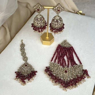 Pakistani Style Semi Bridal Set w/Jhoomar