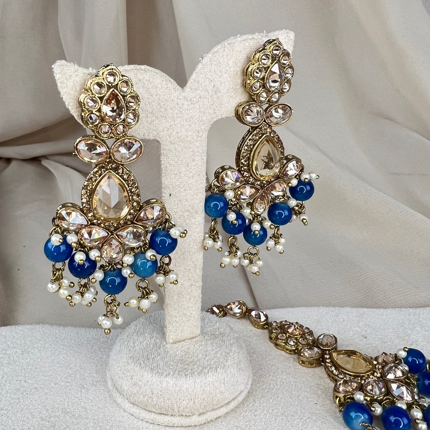 Polki Earring & Tikka Set