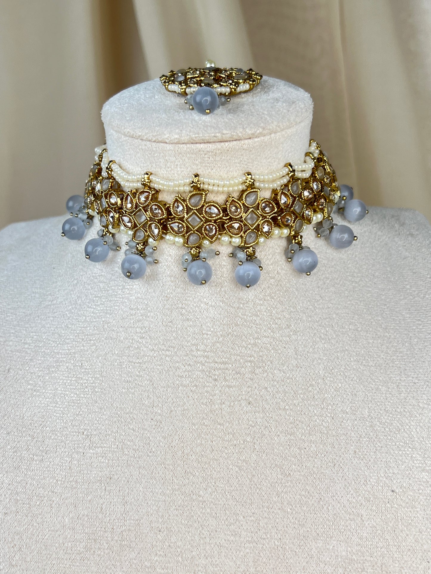 Polki Pearl Choker Set
