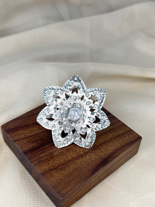 Silver Flower Ring