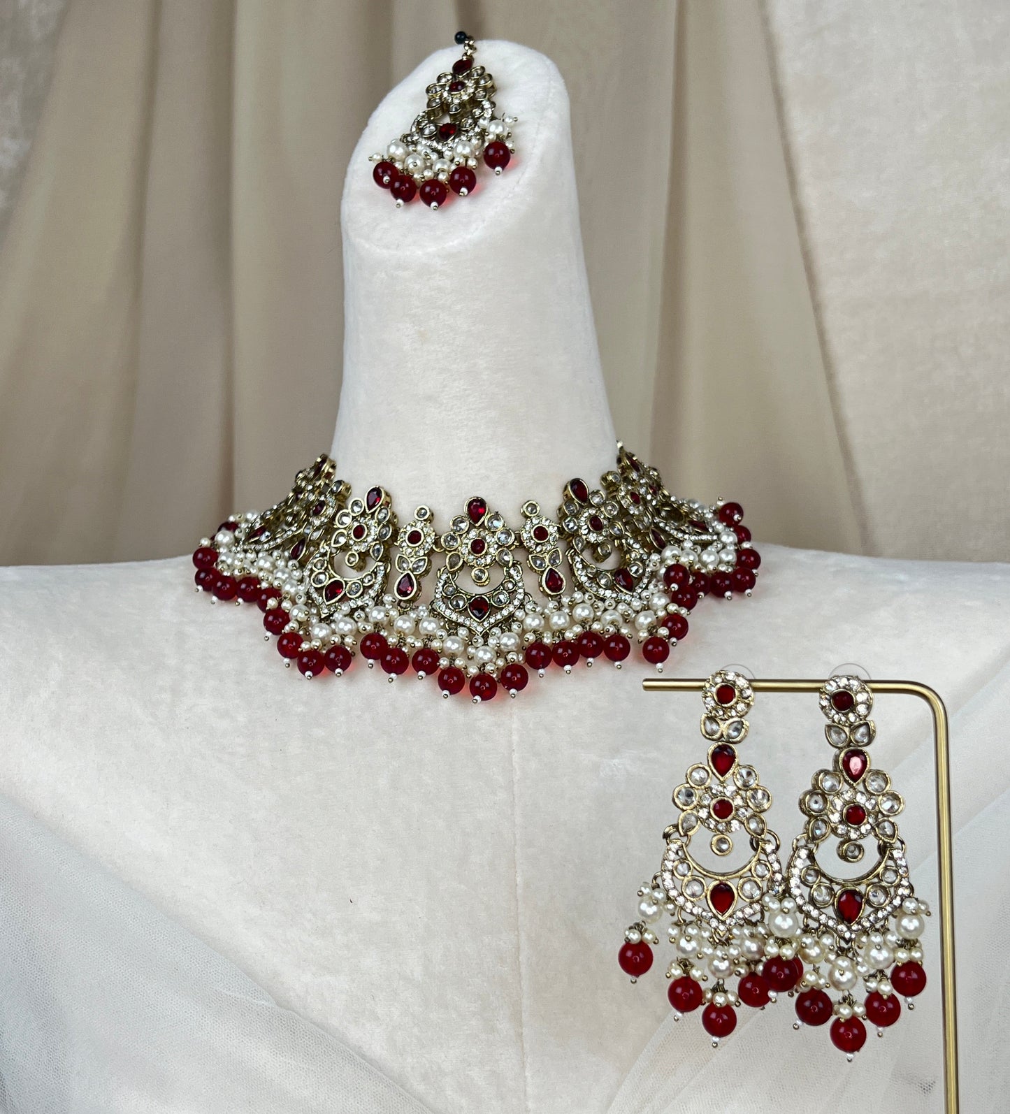 Polki Diamond Semi Bridal Set