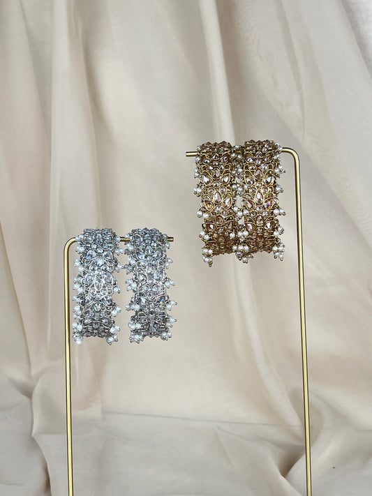 Pearl Polki Bangle Pair