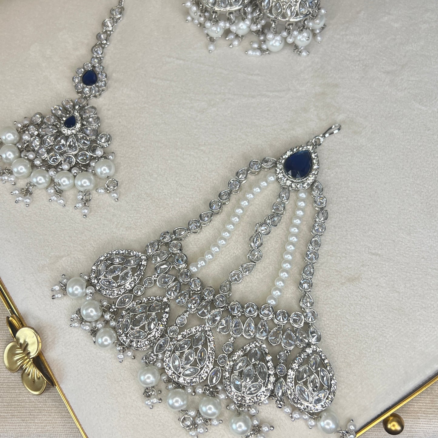 Double Choker Semi Bridal Set