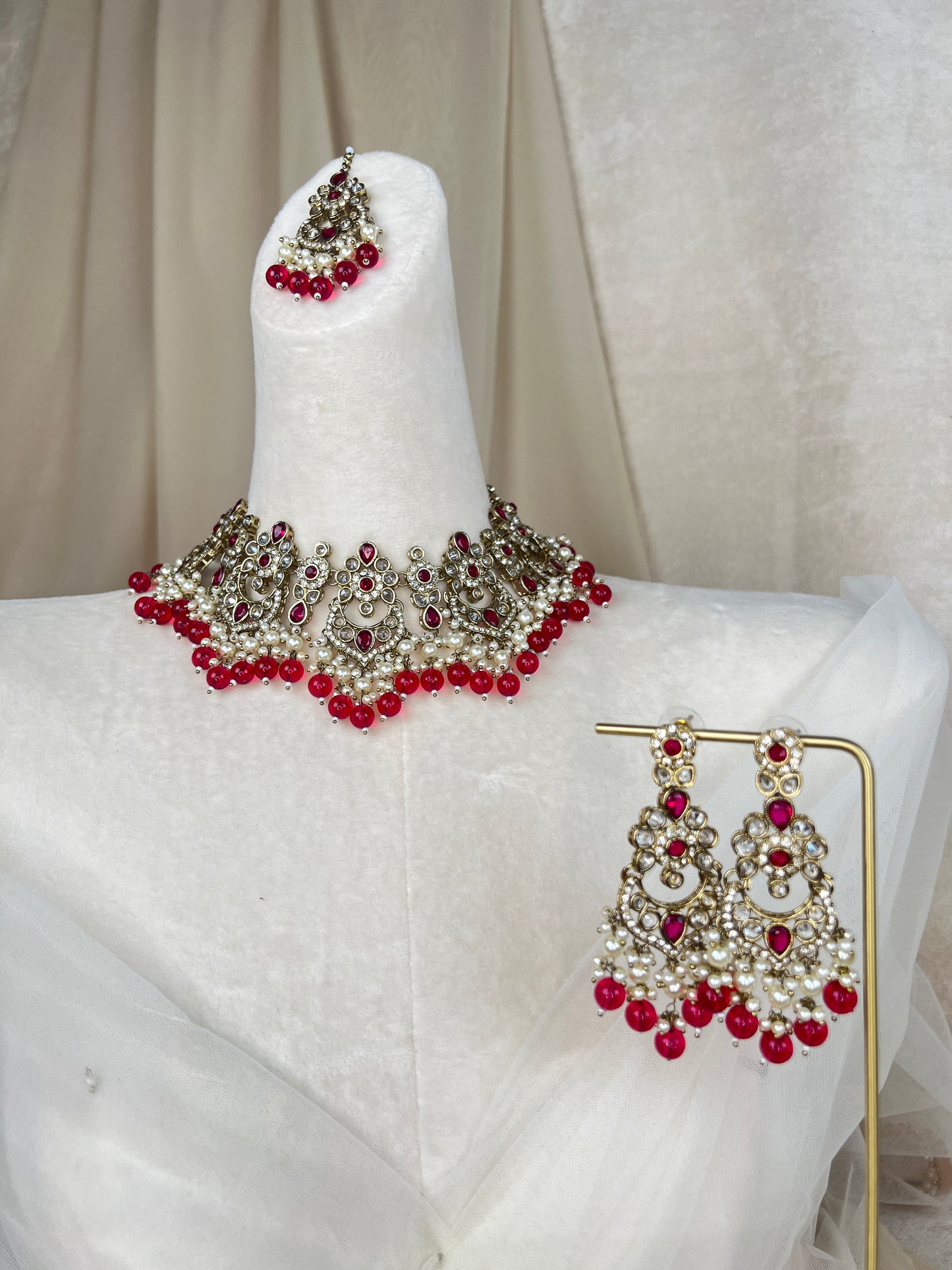 Polki Diamond Semi Bridal Set