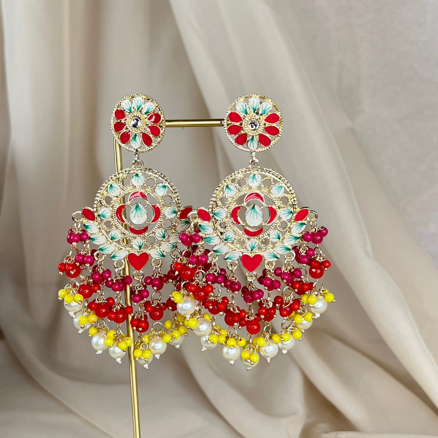 Statement Meenakari Earrings