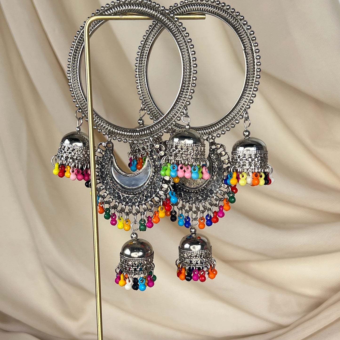 Oxidized Jhumka Bangle Pair