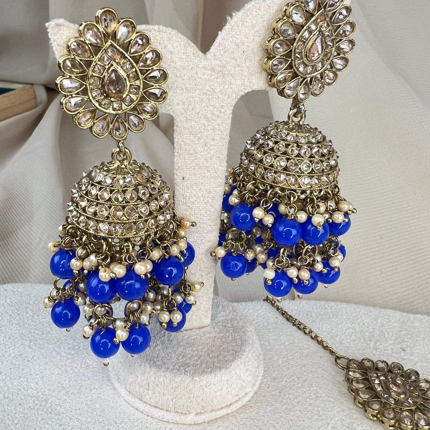Large Jhumka Earring and Tikka Set