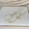White Pearl Gold Hand Bracelet | Haath Panja