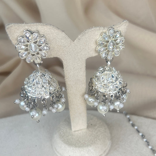 Small Jhumka Earring and Tikka Set