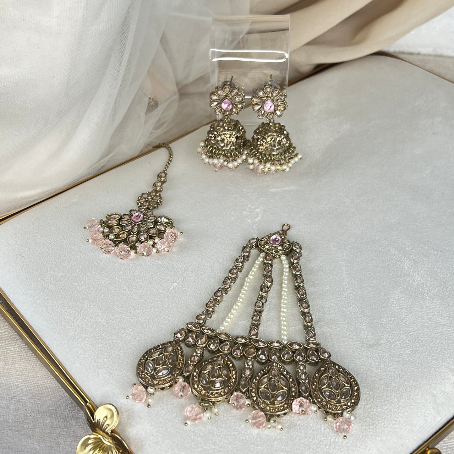 Double Choker Semi Bridal Set
