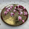 Pink Floral Choker set with Bangles