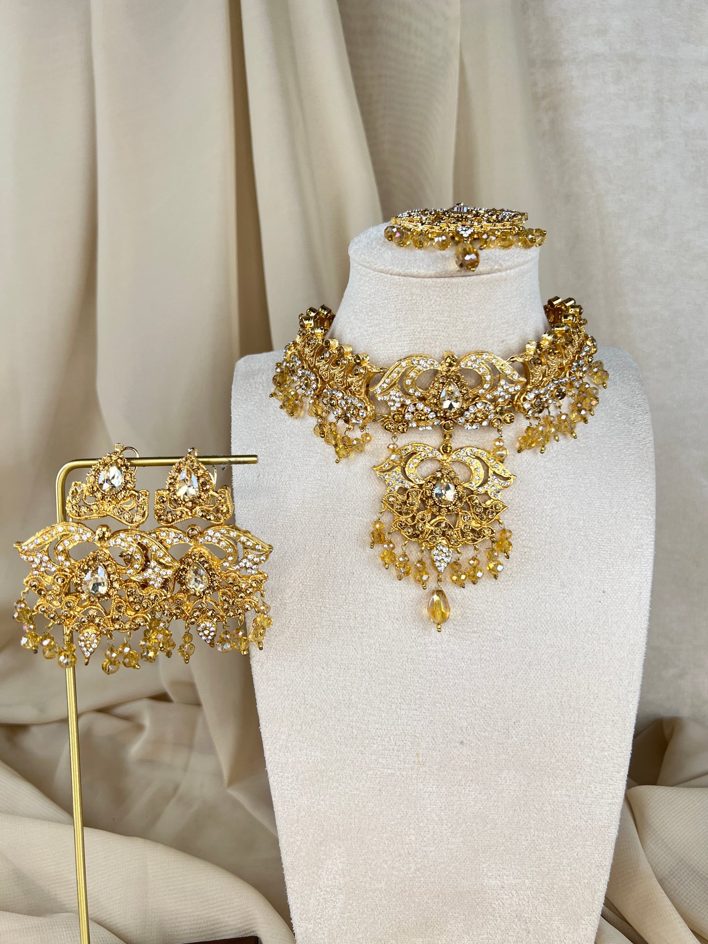 Pakistani Style Gold Choker Set