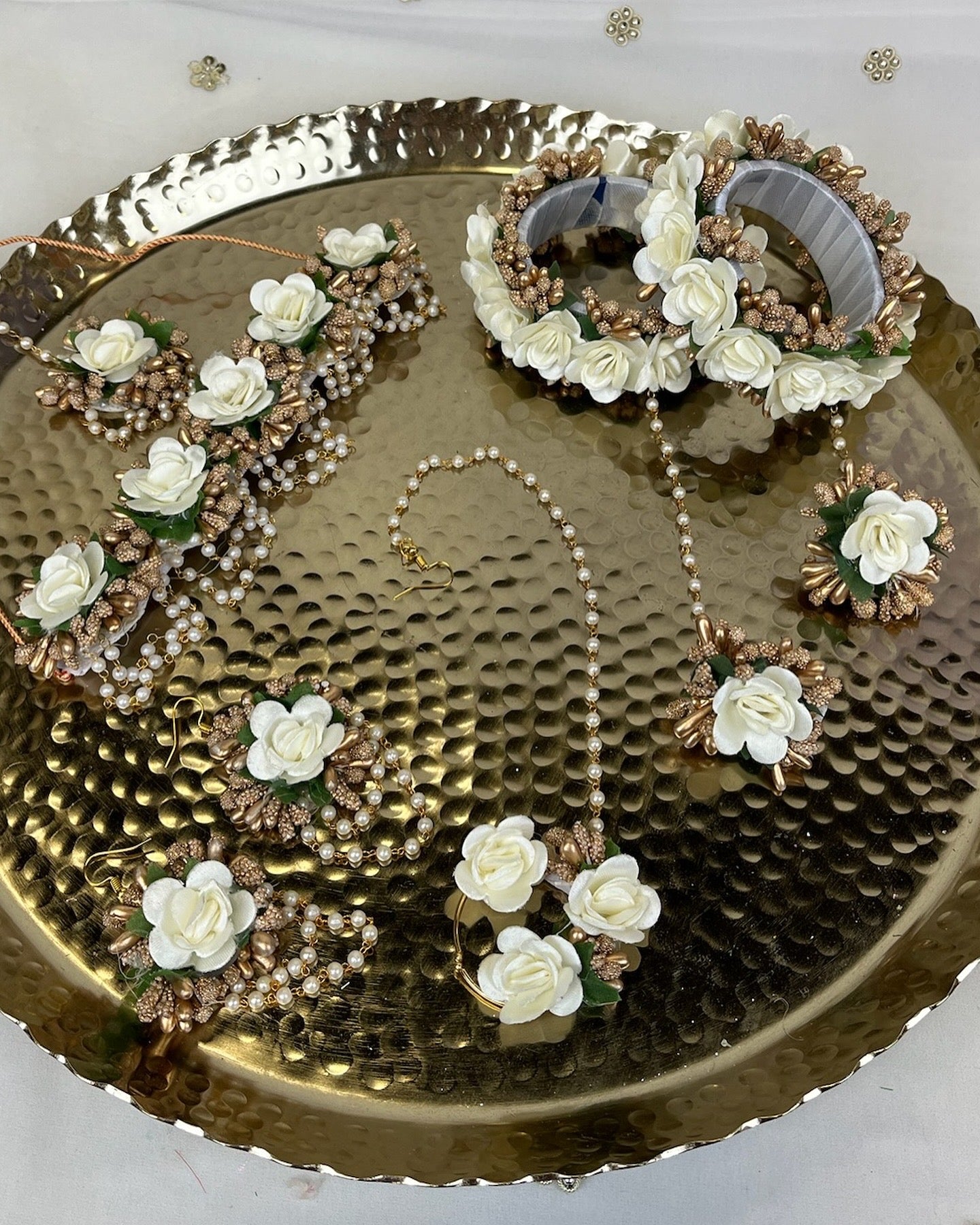 Floral | Faux Flower Choker set w/ and ring bracelets