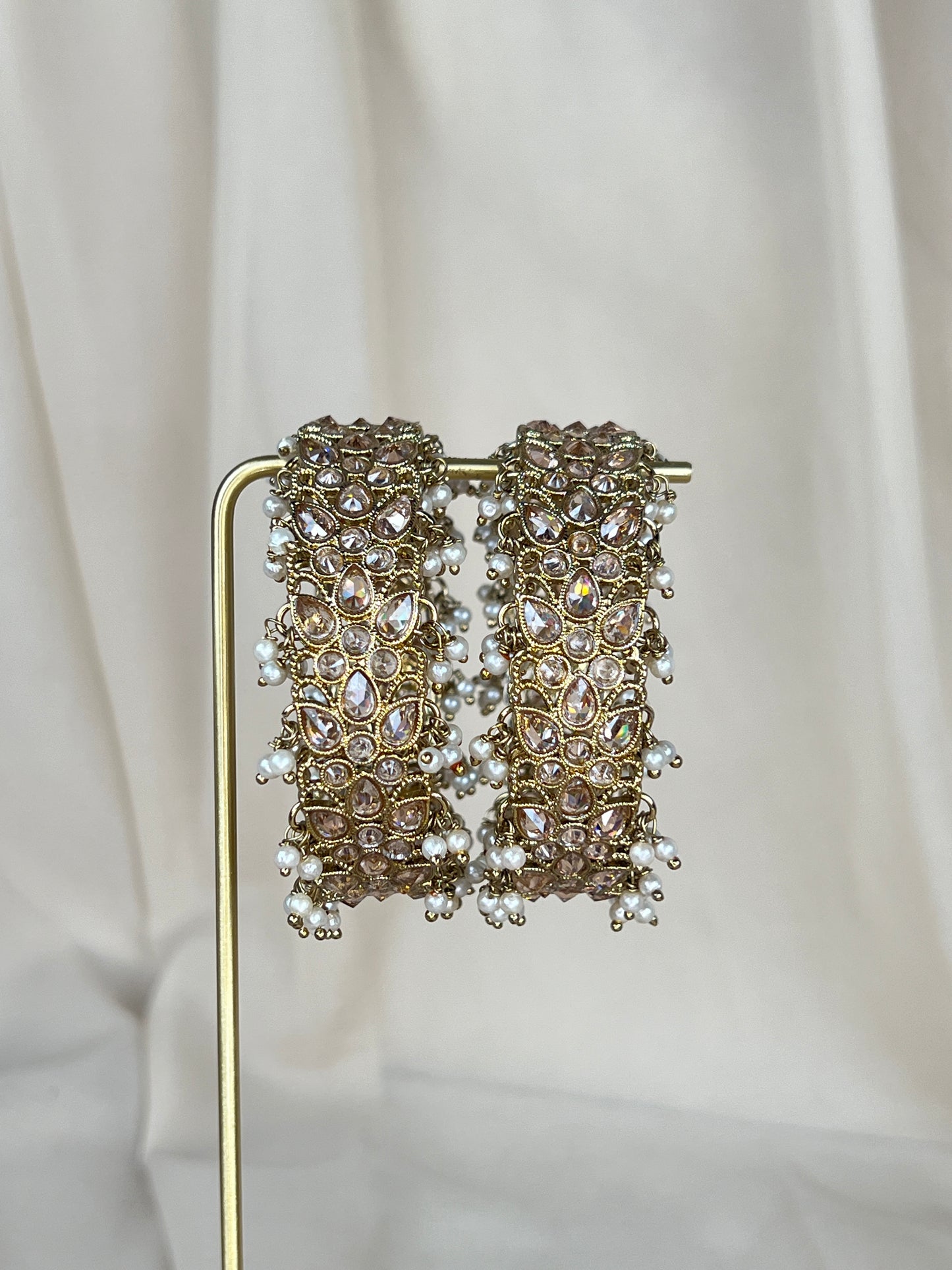 Pearl Polki Bangle Pair